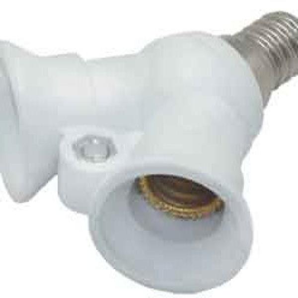 Переходник с цоколя E14 на 2 х E14 Белый Ecola F4T24WEAY